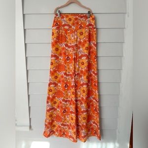 Jersey palazzo pants flower power hippie pants